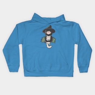 hugging my cat Kids Hoodie